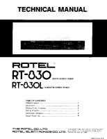 Rotel RT-830-830L - Technical manual 